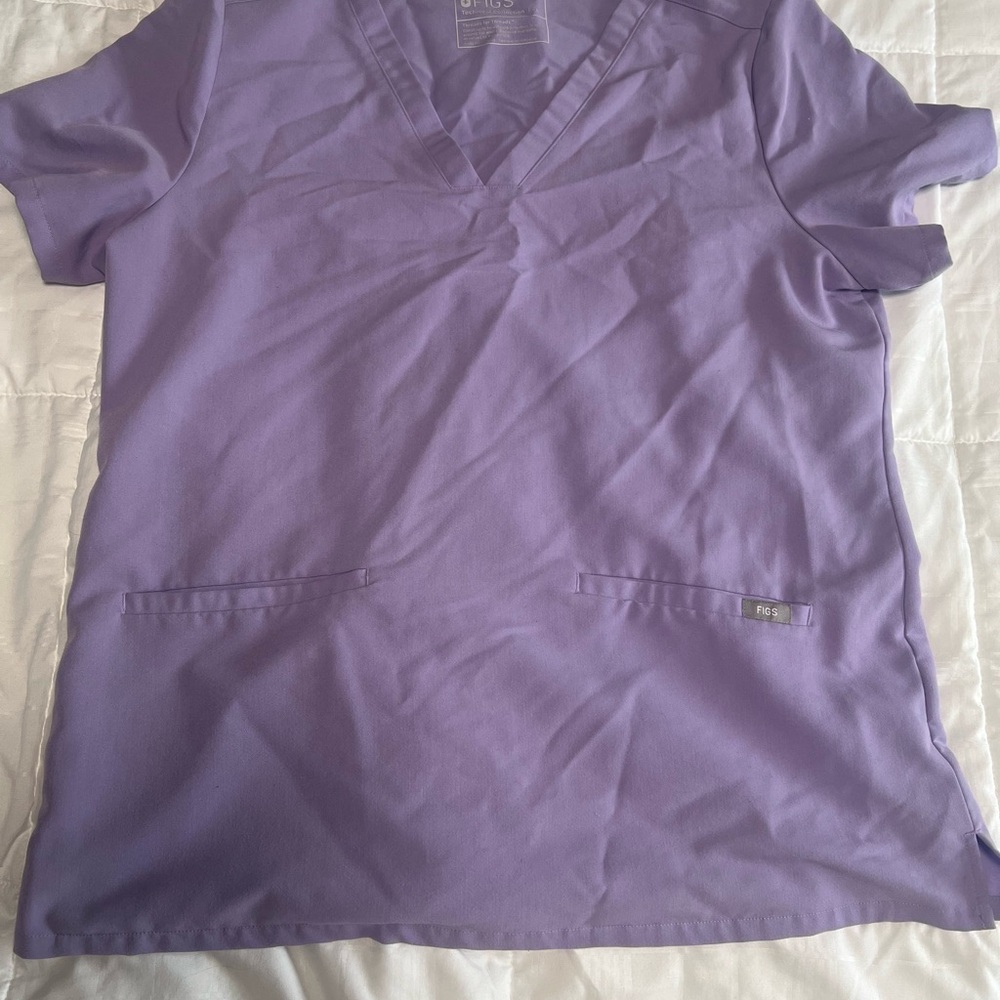 Purple Figs Scrub Top